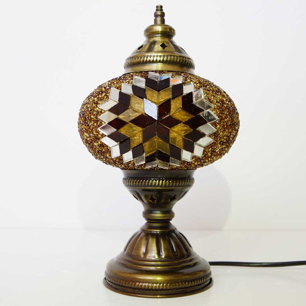Braune Mosaik Lampe