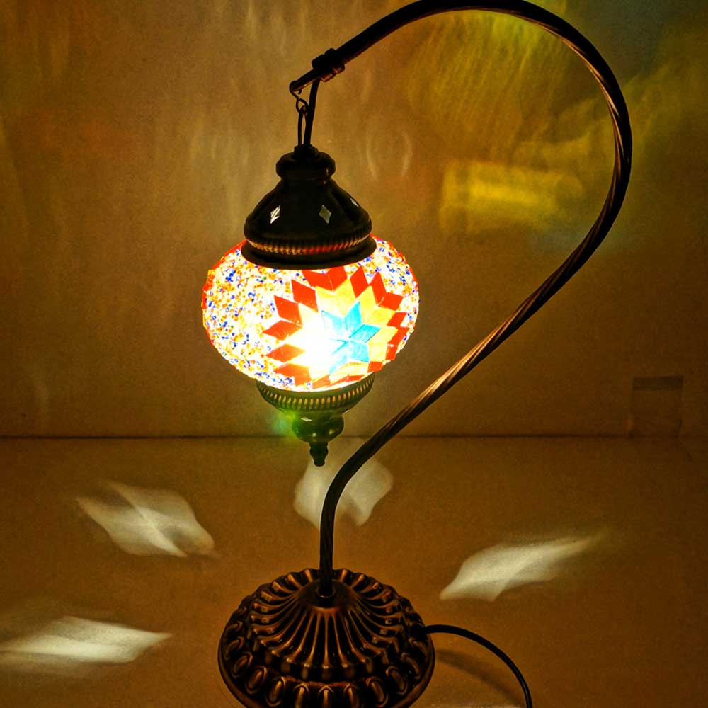 Mosaiklampe Rot