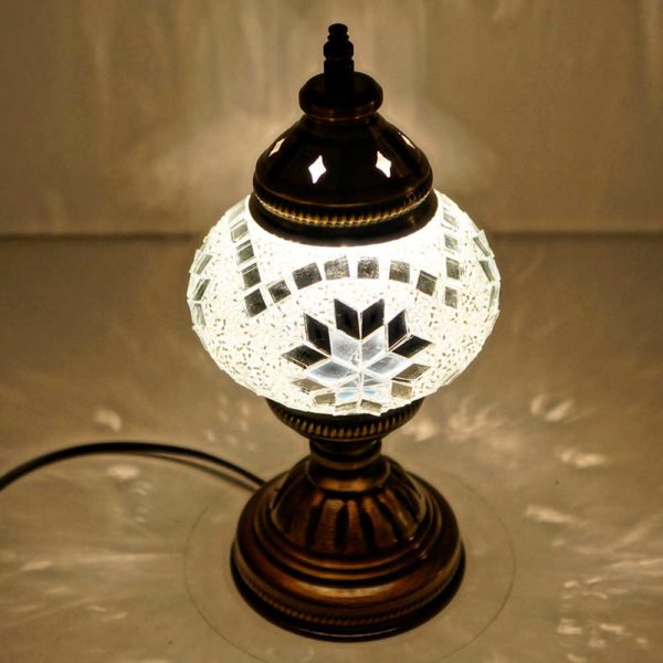 Mosaiklampen Weiß