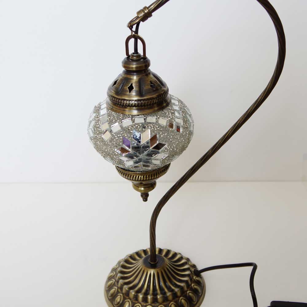 Weiße Mosaik Lampe